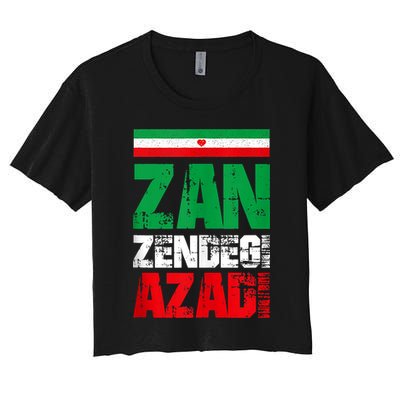Free Iran Zan Zendegi Azadi Freedom Iran Azadi Persian Crop Top