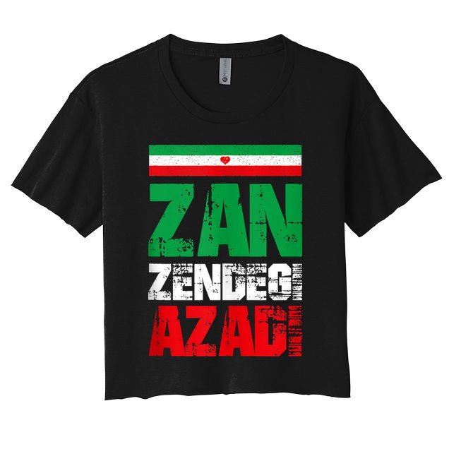 Free Iran Zan Zendegi Azadi Freedom Iran Azadi Persian Crop Top