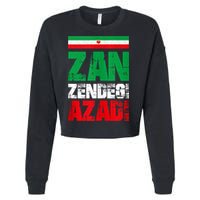 Free Iran Zan Zendegi Azadi Freedom Iran Azadi Persian Cropped Pullover Crew