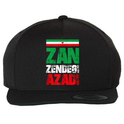 Free Iran Zan Zendegi Azadi Freedom Iran Azadi Persian Wool Snapback Cap