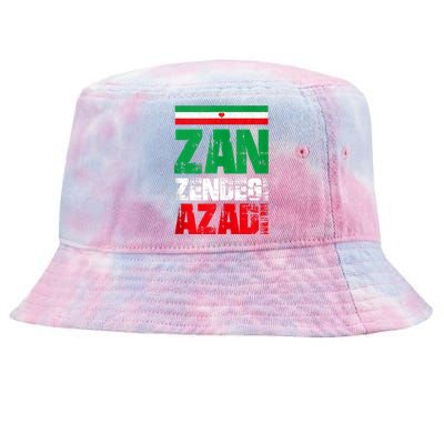 Free Iran Zan Zendegi Azadi Freedom Iran Azadi Persian Tie-Dyed Bucket Hat