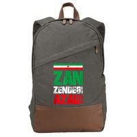 Free Iran Zan Zendegi Azadi Freedom Iran Azadi Persian Cotton Canvas Backpack