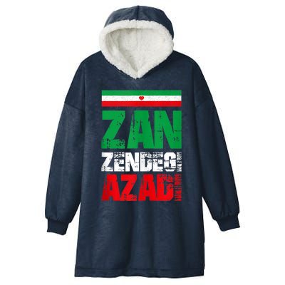 Free Iran Zan Zendegi Azadi Freedom Iran Azadi Persian Hooded Wearable Blanket