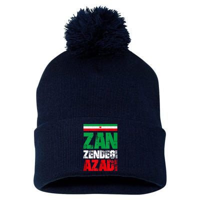 Free Iran Zan Zendegi Azadi Freedom Iran Azadi Persian Pom Pom 12in Knit Beanie