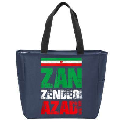 Free Iran Zan Zendegi Azadi Freedom Iran Azadi Persian Zip Tote Bag