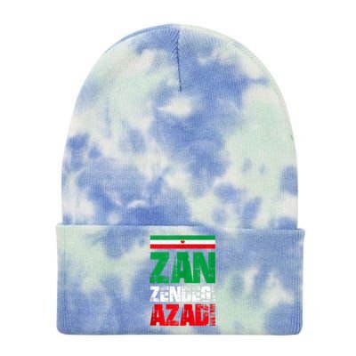 Free Iran Zan Zendegi Azadi Freedom Iran Azadi Persian Tie Dye 12in Knit Beanie