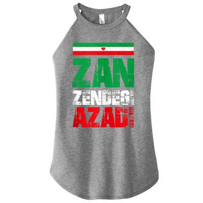 Free Iran Zan Zendegi Azadi Freedom Iran Azadi Persian Women’s Perfect Tri Rocker Tank