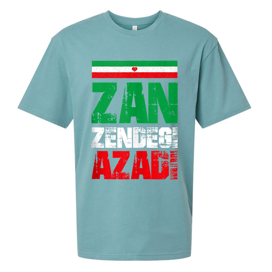 Free Iran Zan Zendegi Azadi Freedom Iran Azadi Persian Sueded Cloud Jersey T-Shirt