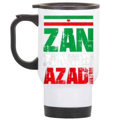 Free Iran Zan Zendegi Azadi Freedom Iran Azadi Persian Stainless Steel Travel Mug