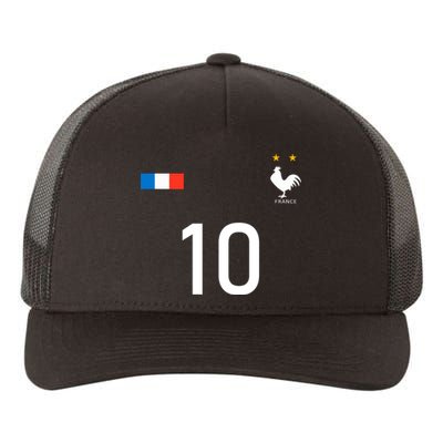 France Jersey 10 French Football Soccer Yupoong Adult 5-Panel Trucker Hat