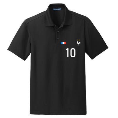 France Jersey 10 French Football Soccer Dry Zone Grid Polo