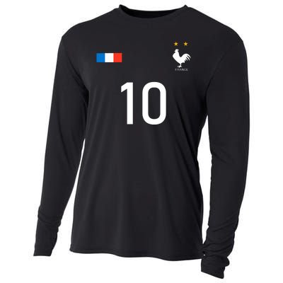 France Jersey 10 French Football Soccer Cooling Performance Long Sleeve Crew