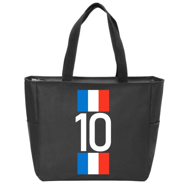 France Jersey 10 French Football Soccer Zip Tote Bag