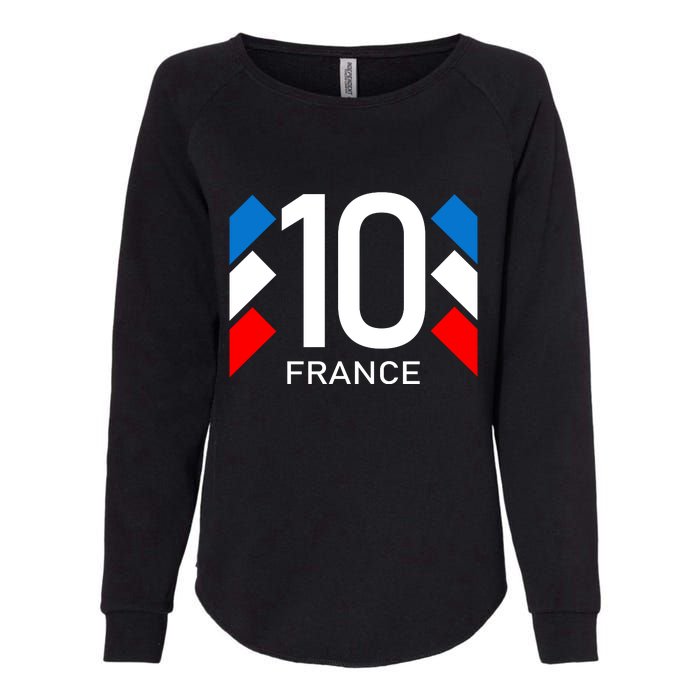 France Jersey 10 French Football Soccer Womens California Wash Sweatshirt