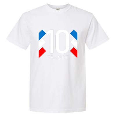 France Jersey 10 French Football Soccer Garment-Dyed Heavyweight T-Shirt