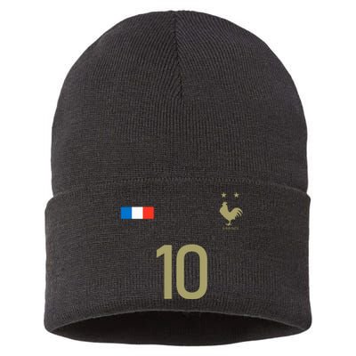 France Jersey 10 Football French Soccer Sustainable Knit Beanie