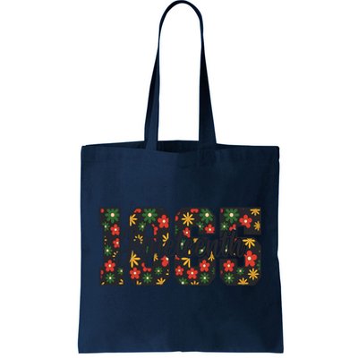 Floral Juneteenth 1865 Celebrate Freedom Tote Bag