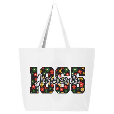 Floral Juneteenth 1865 Celebrate Freedom 25L Jumbo Tote