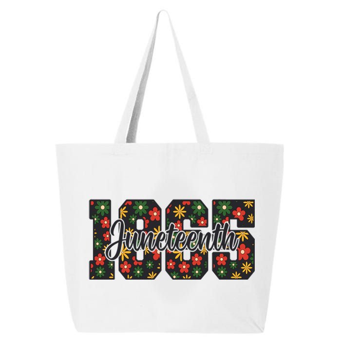 Floral Juneteenth 1865 Celebrate Freedom 25L Jumbo Tote