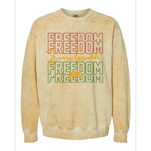 Freedom Juneteenth 1865 Colorblast Crewneck Sweatshirt