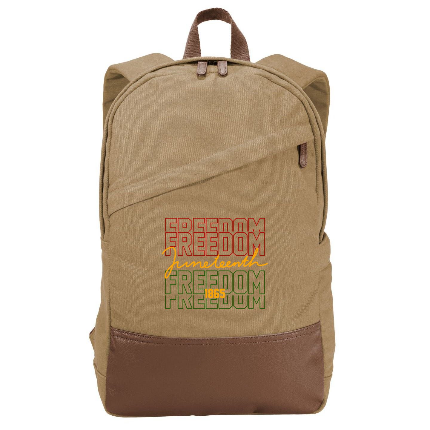 Freedom Juneteenth 1865 Cotton Canvas Backpack