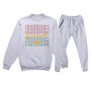 Freedom Juneteenth 1865 Premium Crewneck Sweatsuit Set