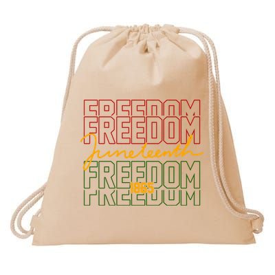 Freedom Juneteenth 1865 Drawstring Bag