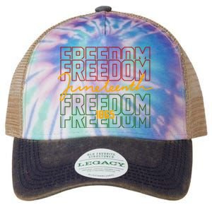 Freedom Juneteenth 1865 Legacy Tie Dye Trucker Hat