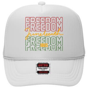 Freedom Juneteenth 1865 High Crown Mesh Back Trucker Hat