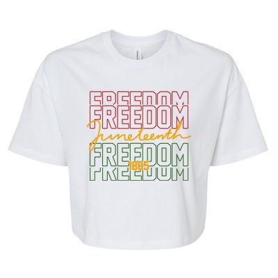 Freedom Juneteenth 1865 Bella+Canvas Jersey Crop Tee