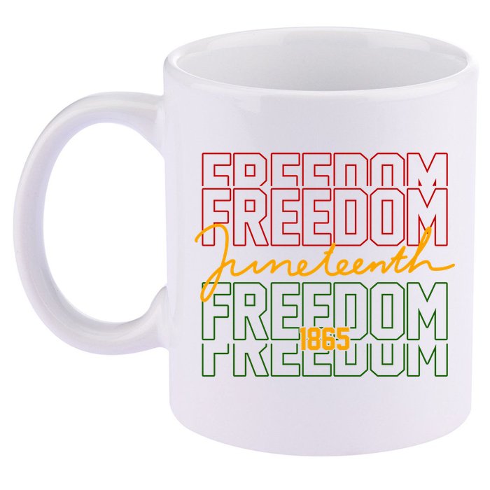 Freedom Juneteenth 1865 11oz C Handle Ceramic Mug