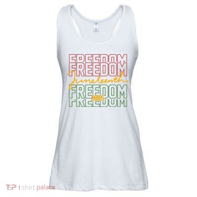 Freedom Juneteenth 1865 Ladies Essential Flowy Tank