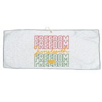 Freedom Juneteenth 1865 Large Microfiber Waffle Golf Towel