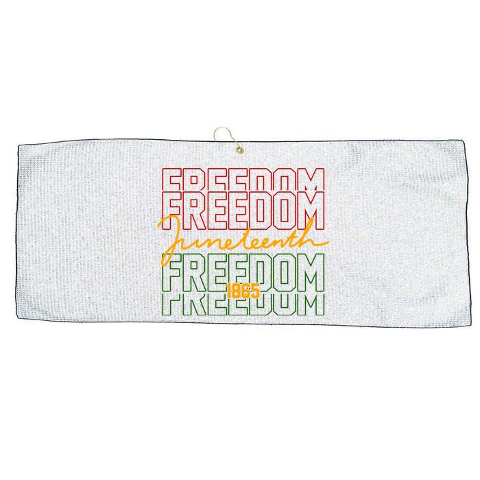 Freedom Juneteenth 1865 Large Microfiber Waffle Golf Towel