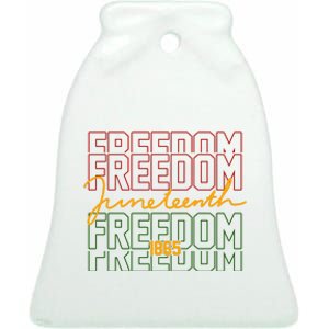 Freedom Juneteenth 1865 Ceramic Bell Ornament