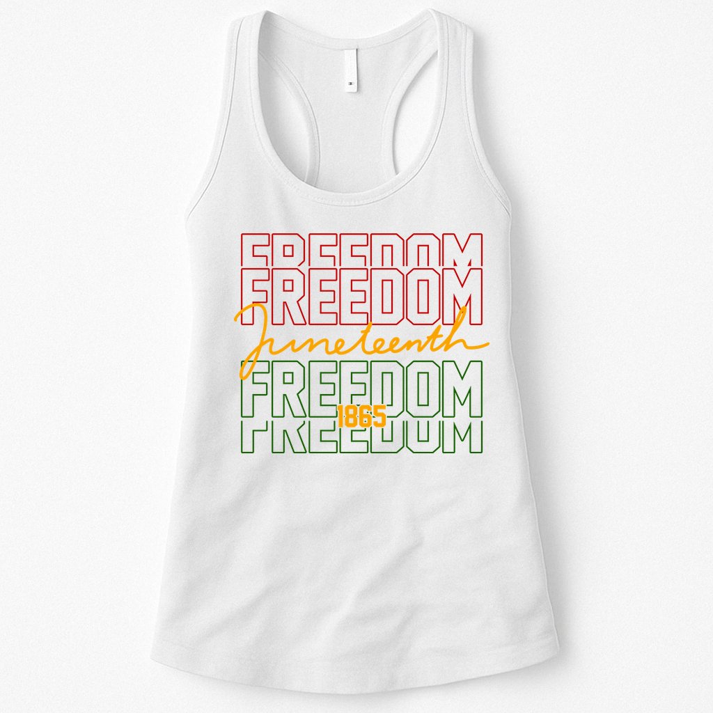 Freedom Juneteenth 1865 Womens Tank Top