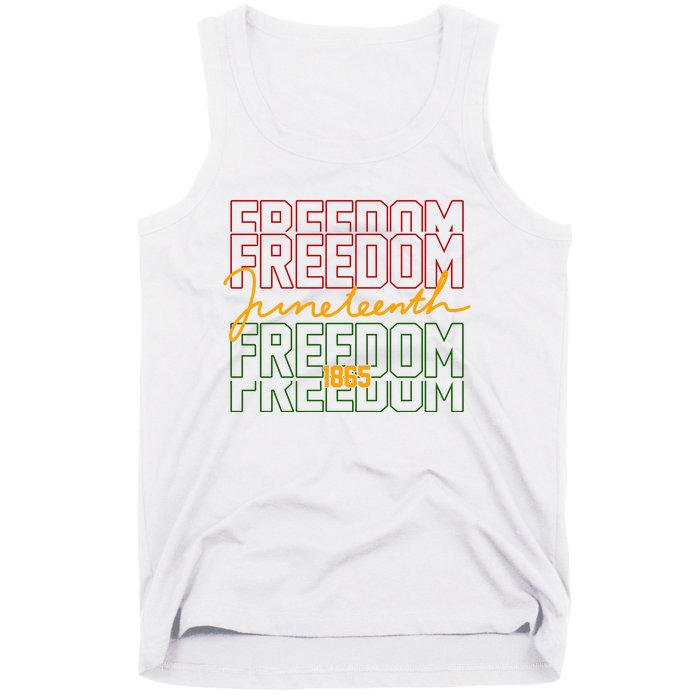 Freedom Juneteenth 1865 Tank Top