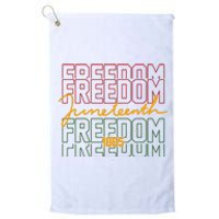 Freedom Juneteenth 1865 Platinum Collection Golf Towel