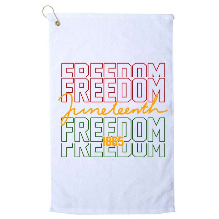 Freedom Juneteenth 1865 Platinum Collection Golf Towel