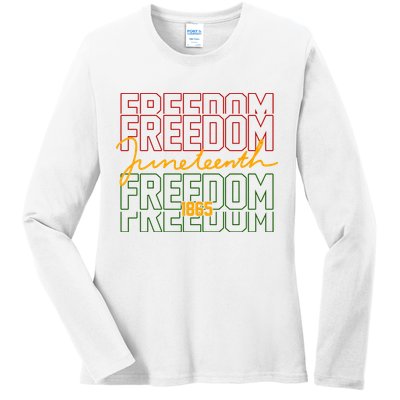 Freedom Juneteenth 1865 Ladies Long Sleeve Shirt