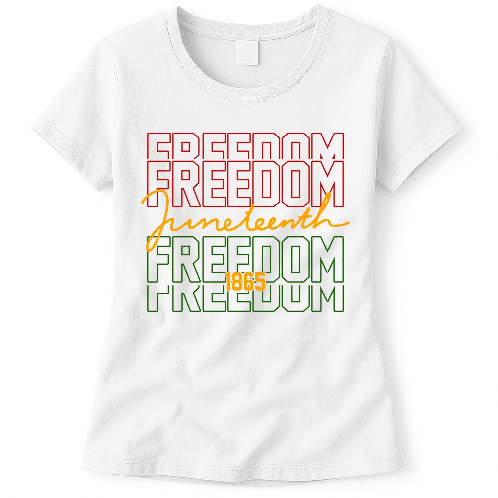 Freedom Juneteenth 1865 Womens T-Shirt