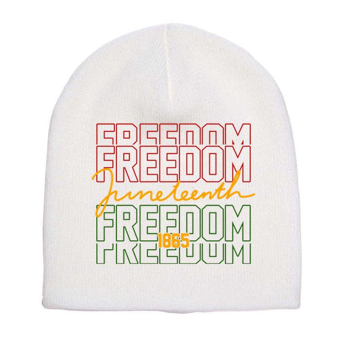 Freedom Juneteenth 1865 Short Acrylic Beanie