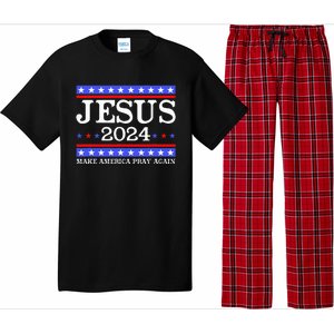 Funny Jesus 2024 Vote Make America Pray Again Christ Pajama Set