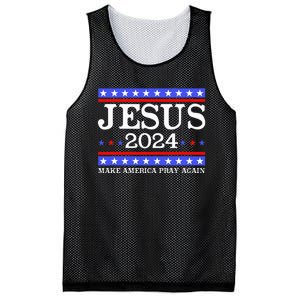 Funny Jesus 2024 Vote Make America Pray Again Christ Mesh Reversible Basketball Jersey Tank