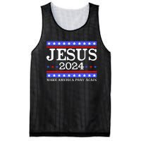 Funny Jesus 2024 Vote Make America Pray Again Christ Mesh Reversible Basketball Jersey Tank