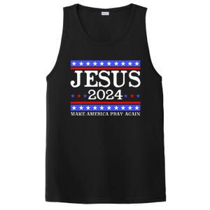 Funny Jesus 2024 Vote Make America Pray Again Christ PosiCharge Competitor Tank