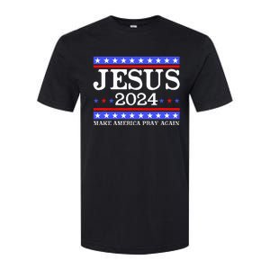 Funny Jesus 2024 Vote Make America Pray Again Christ Softstyle CVC T-Shirt