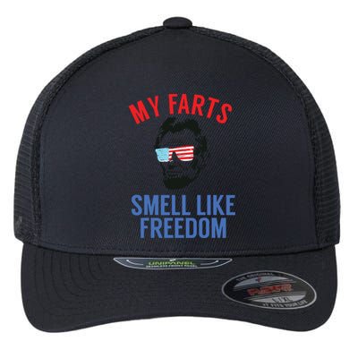 Funny July 4th Party Funny Abe Lincoln Flexfit Unipanel Trucker Cap