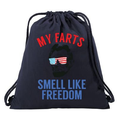 Funny July 4th Party Funny Abe Lincoln Drawstring Bag