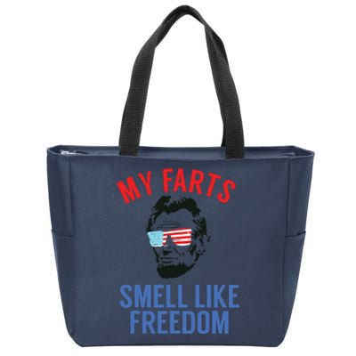 Funny July 4th Party Funny Abe Lincoln Zip Tote Bag